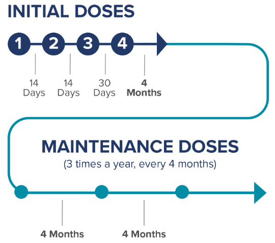 Image of Spinraza dosing schedule