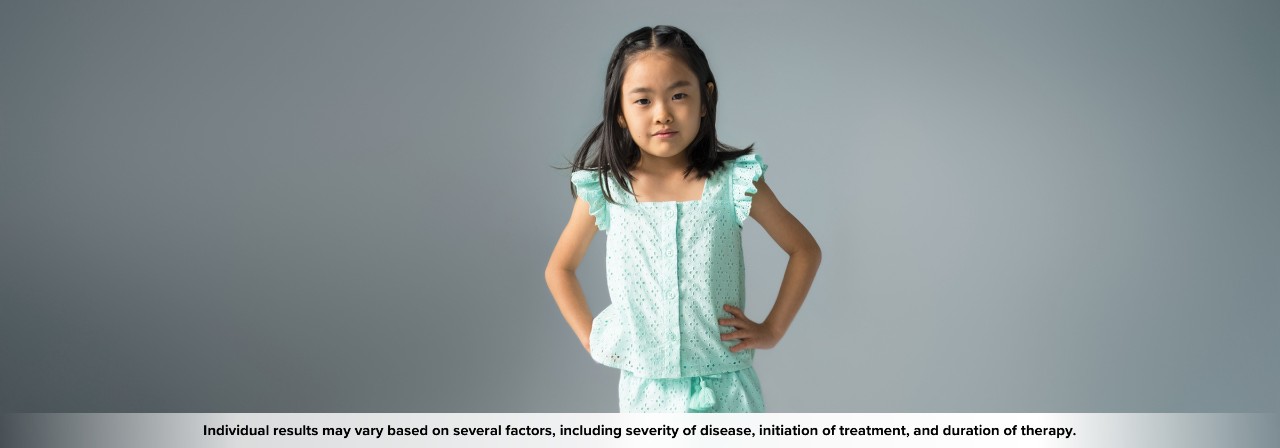 Child with SMA who is being treated with SPINRAZA