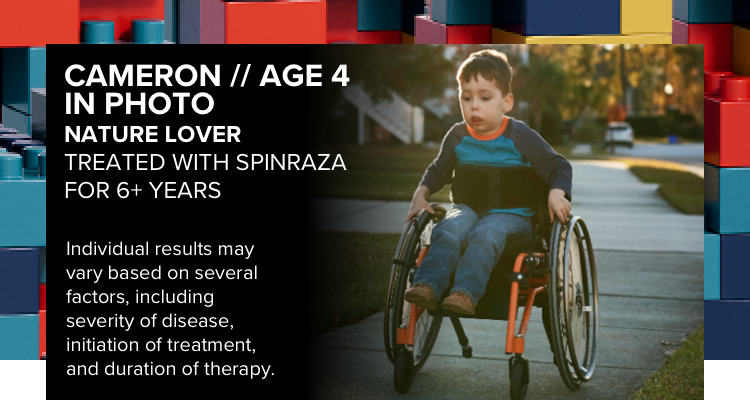 A child with later-onset SMA who is being treated with SPINRAZA